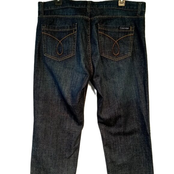 Calvin Klein Jeans  Women's size 14/32   Skinny   Dark Wash   Straight Leg  EXC - Picture 1 of 12